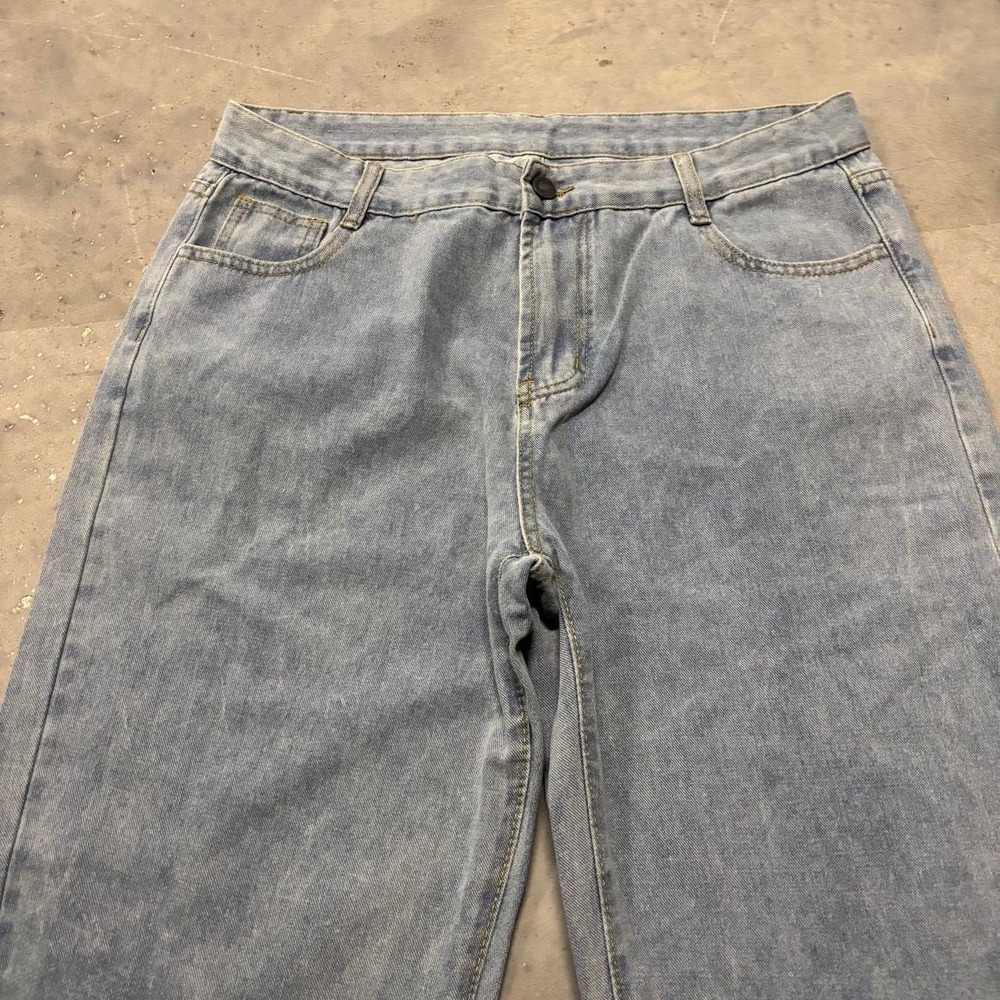Vintage Y2K/2000s Light Wash Loose Flare Baggy Denim Jeans! 33x29 - Picture 5 of 7